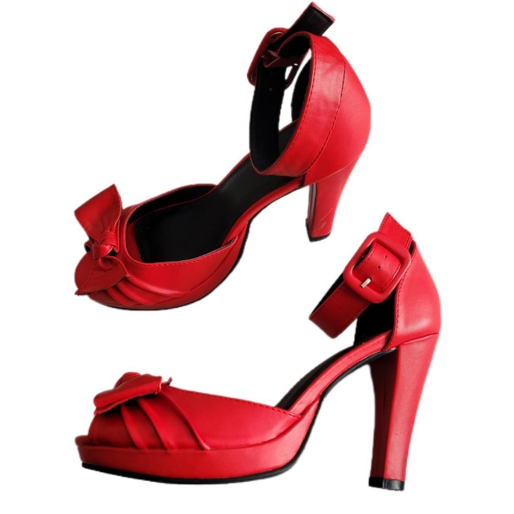 Red T.U.K. heels retro